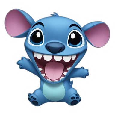 Stich happy sticker