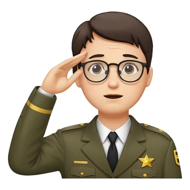 glasses Salute with tear coming out eye sticker