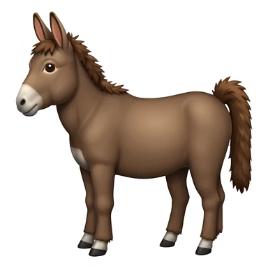 una burra color cafe sticker