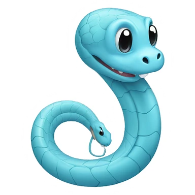 Light blue snake sticker