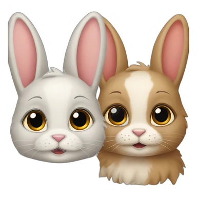 Lapin trois couleurs sticker