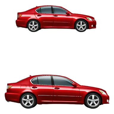 2006 Lexus gs300 in red full view sticker