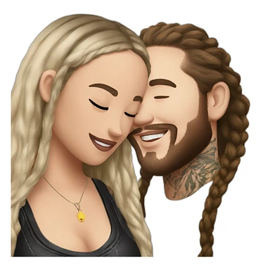post malone with girl sticker