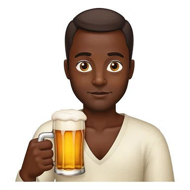 Dark Black Guy with Beer  sticker