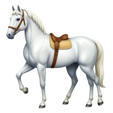 The white horse is realistic up close sticker