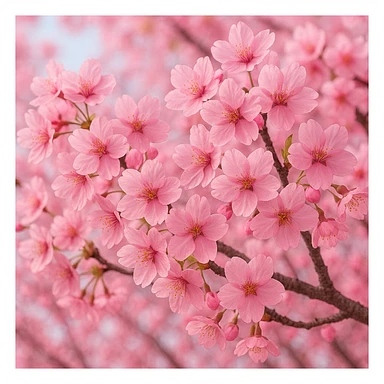 pink cherry blossom sticker