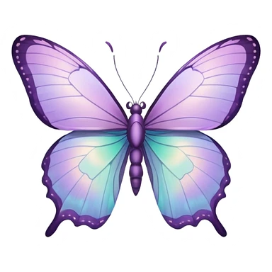 Pastel lilac iridescent butterfly sticker