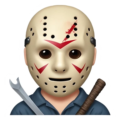 Jason Voorhees, looking cute, looks like he is in love sticker