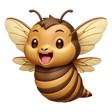 Cinematic Cute Yawning Hornet Portrait Emoji, Head tilted slightly with a dramatic, wide-open yawn, showcasing a small, striped body with softly drooping wings and sleepy, half-closed eyes, Simplified yet irresistibly adorable features, highly detailed, glowing with a soft, cozy glow, high shine, relaxed yet expressive, stylized with a dash of whimsical insect charm, soft glowing outline, capturing the essence of a drowsy yet affectionate hornet that appears ready to stretch out for a nap! sticker