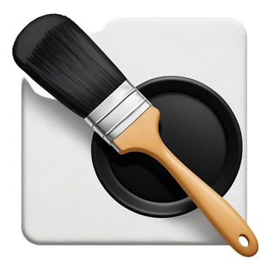 Visualize on-brand content — instantly. black white pallete preferred. brush painting on a canvas sticker