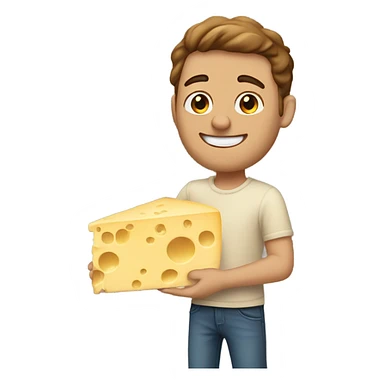 Josh Jacob’s holding cheese sticker