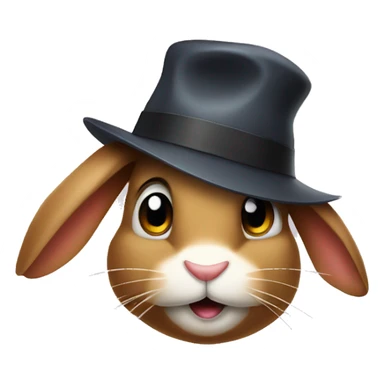 Giant bunny with a fedora sticker