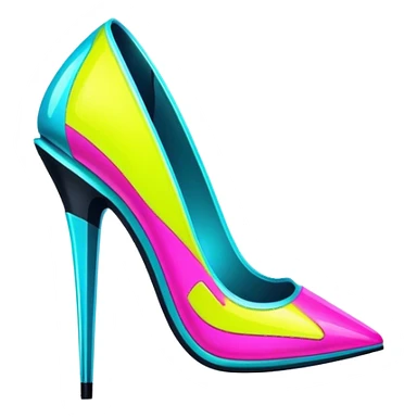 neon cyberpunk style 
stiletto sticker