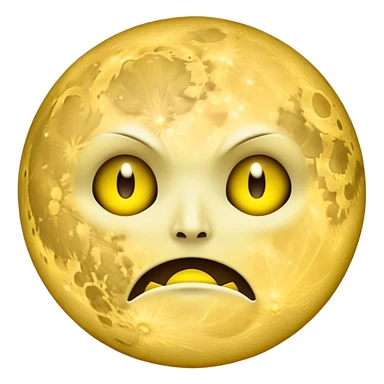 Creepy full moon sticker