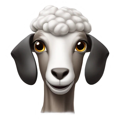 Goat with a big brain wearing black hoodie sticker