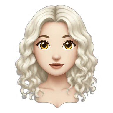 Beautiful girl,Black hair,wavy hair，long hair,White skin,oval face,big eyes,Blackeyes,Chinese sticker