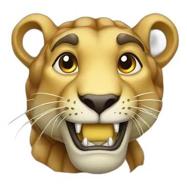 Tortue sur lion sticker