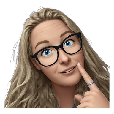 smiling girl with blue eyes sticker