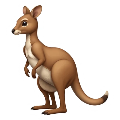Kangaroo balancing on its tail sticker