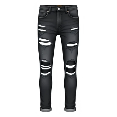 A pair of black ripped jeans sticker