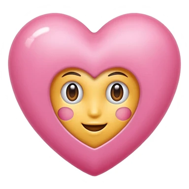 Um coração cor de rosa claro enormee, e atenção com vários acessórios super fofoss sticker