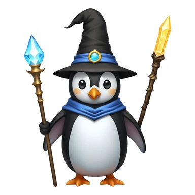 Penguin Wizard sticker