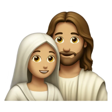 Jesus and Mary  sticker