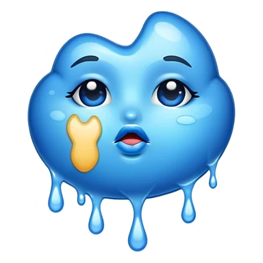 blue kiss mark sticker