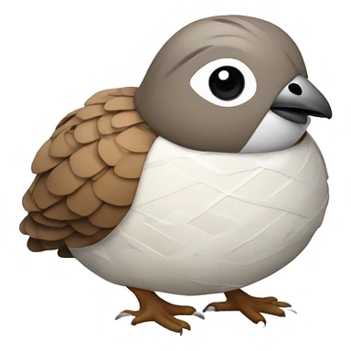 quail with bandaged belly sticker