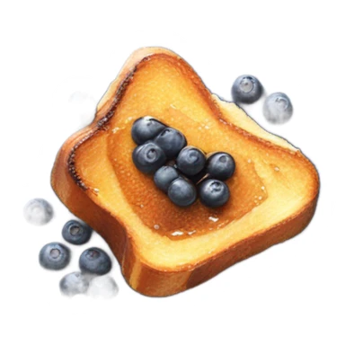 french toast with blueberries and brown maple syrup on top sticker