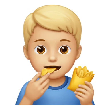 Cips yiyen çocuk  sticker