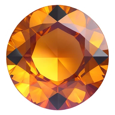 extreme up close amber round cut holographic gem with black metal accent, extra sparkle and shine sticker