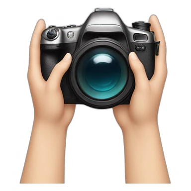 hands holding up camera sticker