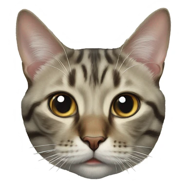 realistic indoor blad cat portrait sticker