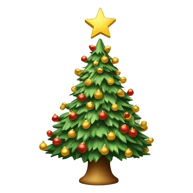 vintage christmas tree sticker