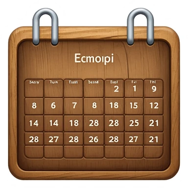calendar wood sticker