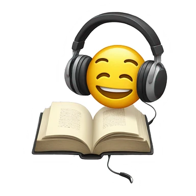 book and headphones sticker