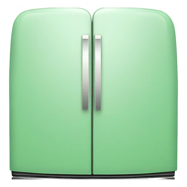 Two door green classic refrigerator  sticker
