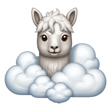 cloud patterned lama sticker