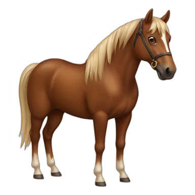 Cheval marron sticker