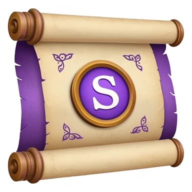 purple Scroll with quote sticker