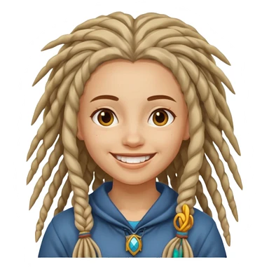 slavic girl with dreadlocks sticker