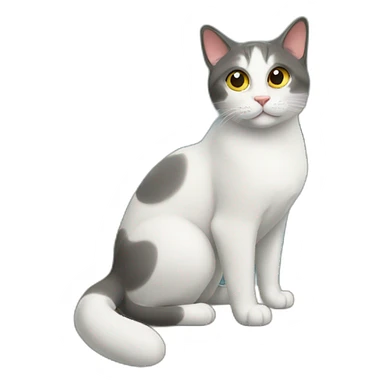 cat views landscape sticker