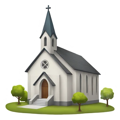 Modern church building  sticker
