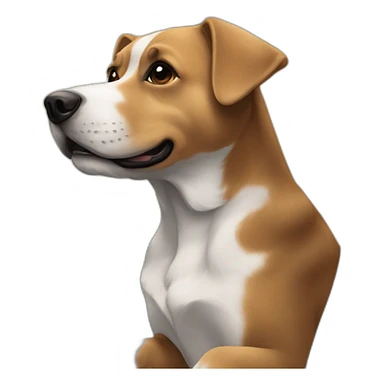 Chien sur un avion sticker