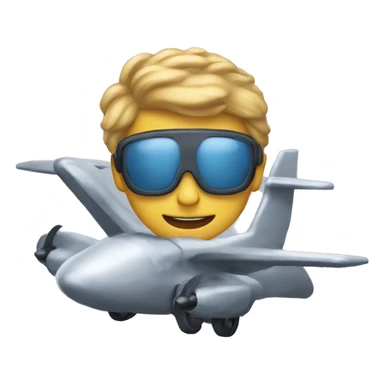 Simon in a plane sticker