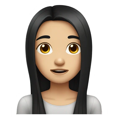 girl with black hair is crying  sticker