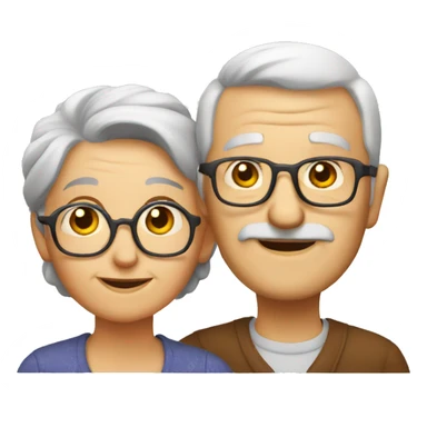 old couple sticker