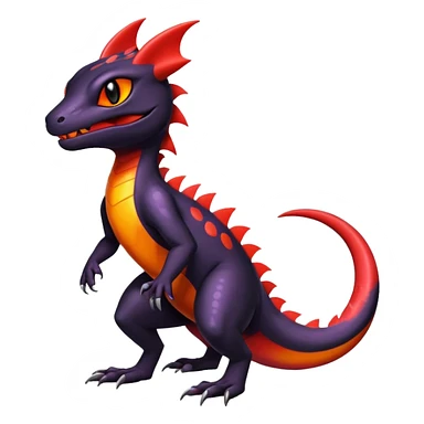 Shiny Dark Exotic Colorful Salandit-Noibat-Litten-Hybrid (Full body) sticker