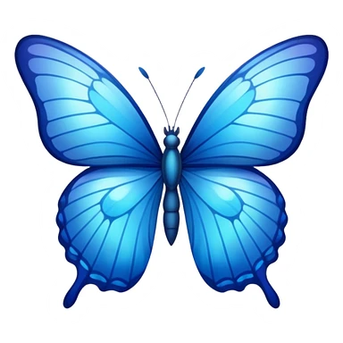 Blue butterfly sticker